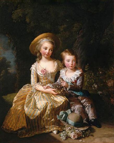 elisabeth vigee-lebrun Portrait of Madame Royale and Louis Joseph, Dauphin of France